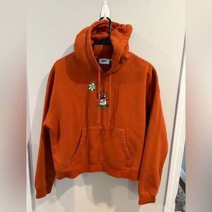 Obey Mushroom Flower Embroideres Pullover Hoodie Women’s Size Large